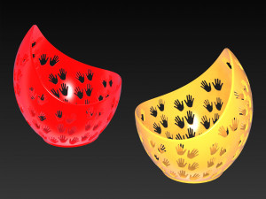 hands tealight holder Modèles 3D en vedette