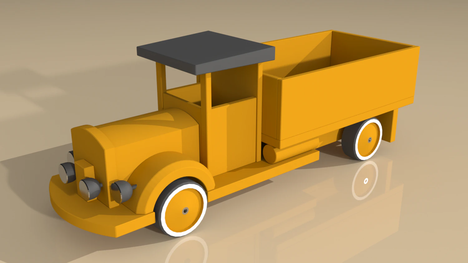 open body truck toy model 3D Model .c4d .max .obj .3ds .fbx .stl .blend