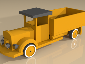 open body truck toy model 3D Model
