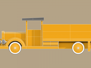 open body truck toy model 3D-Modell