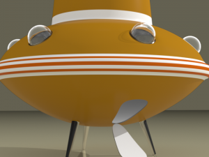 alien ship toy model Model 3D