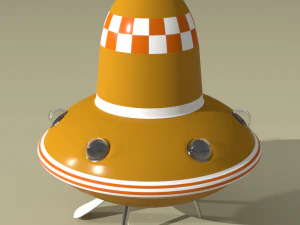 alien ship toy model 3D Model