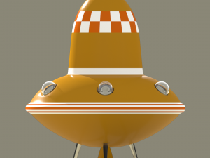 alien ship toy model Model 3D