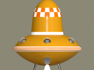 alien ship toy model Model 3D