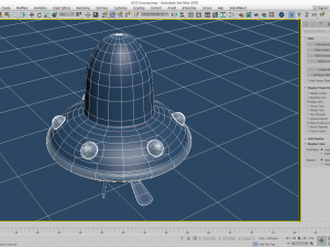 alien ship toy model Model 3D