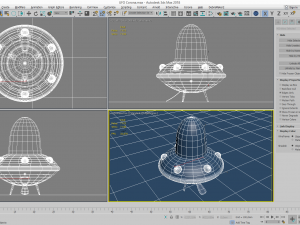 alien ship toy model Model 3D