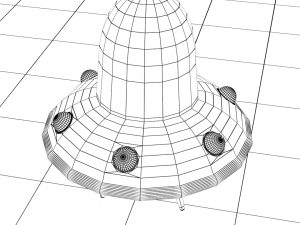 alien ship toy model Model 3D