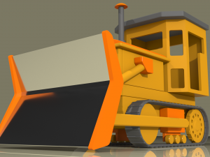toy model tractor bulldozer 3Dモデル