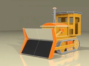 toy model tractor bulldozer 3D Model