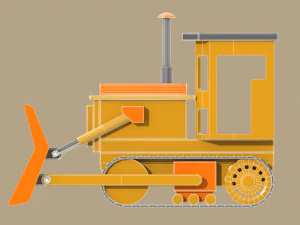 toy model tractor bulldozer 3D Model