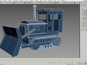 toy model tractor bulldozer 3D Model