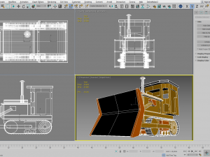 toy model tractor bulldozer 3Dモデル
