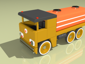 tank truck toy model 3D 模型