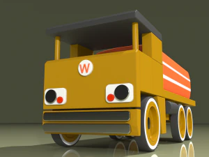 tank truck toy model 3D Model