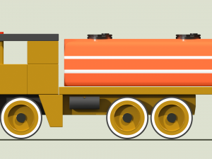 tank truck toy model 3D Model