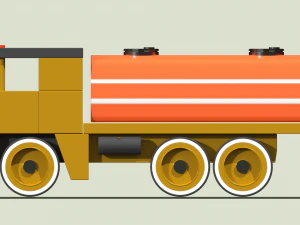tank truck toy model 3D Model