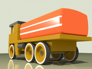 tank truck toy model 3D Model