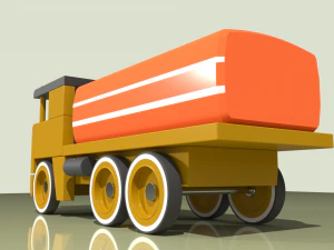 tank truck toy model 3D Model