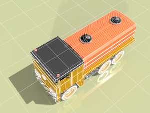 tank truck toy model 3D Model