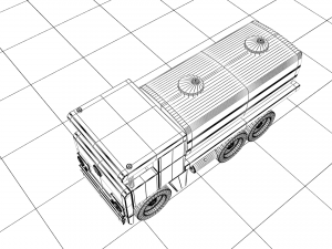 tank truck toy model 3D Model