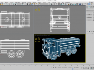 tank truck toy model 3D Model