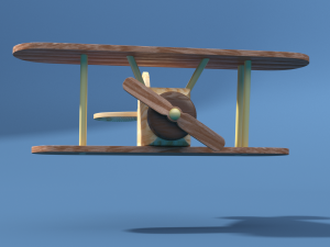 airplane childrens toy wooden 3D 모델