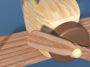 airplane childrens toy wooden 3D 모델