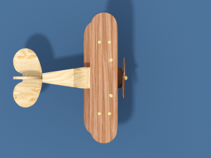 airplane childrens toy wooden 3D 모델