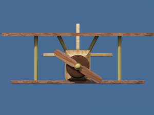 airplane childrens toy wooden 3D 모델