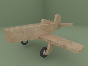 airplane childrens toy wooden 3D 모델
