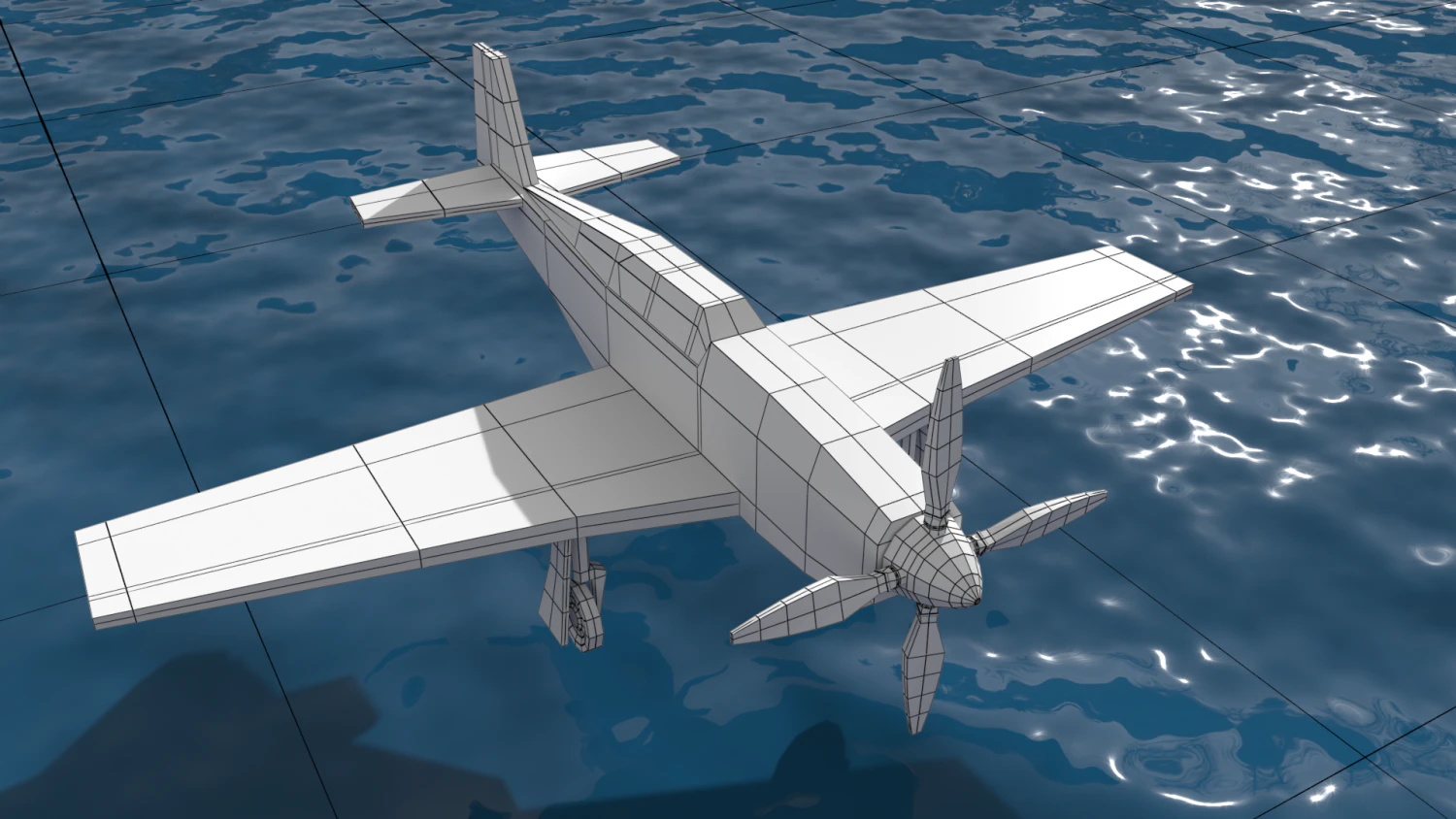 airplane p-51 mustang 3D Model .c4d .max .obj .3ds .fbx .stl .blend 