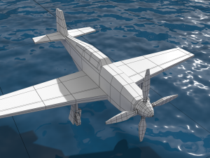 airplane p-51 mustang 3Dモデル