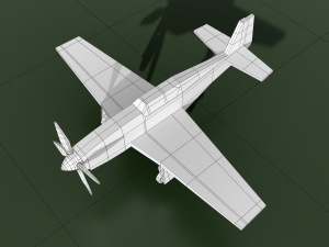 airplane p-51 mustang Modèle 3D