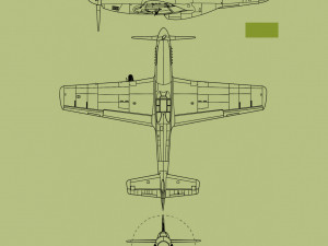 airplane p-51 mustang Modèle 3D