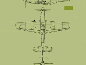 airplane p-51 mustang 3D Model