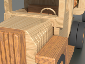 timber truck toy model 3D Model