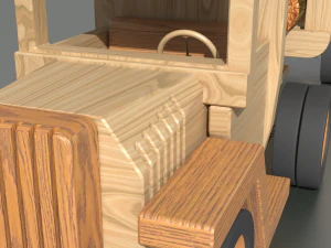 timber truck toy model 3D Model