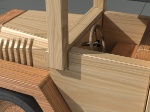 timber truck toy model 3D Model