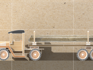 timber truck toy model 3D Model