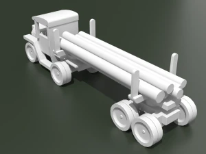 timber truck toy model 3D Model