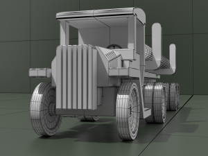 timber truck toy model 3D Model