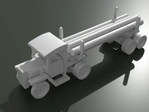 timber truck toy model 3D Model