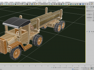 timber truck toy model 3D Model