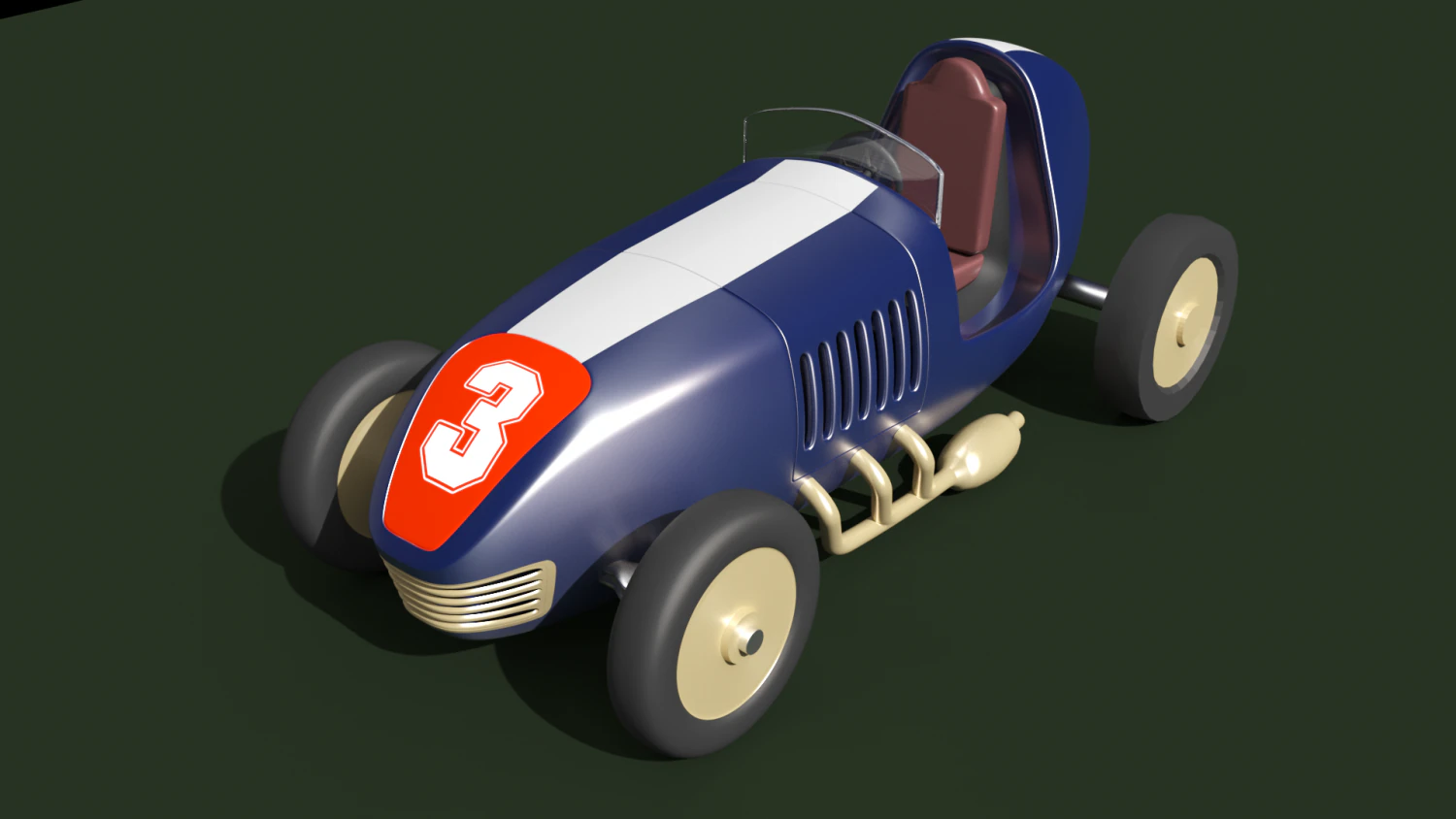 toy racing car fixies 3D Model .c4d .max .obj .3ds .fbx .stl .blend 