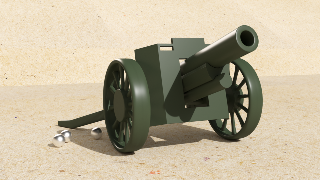 steel ball cannon fixiki 3Dモデル .c4d .max .obj .3ds .fbx .stl .blend 