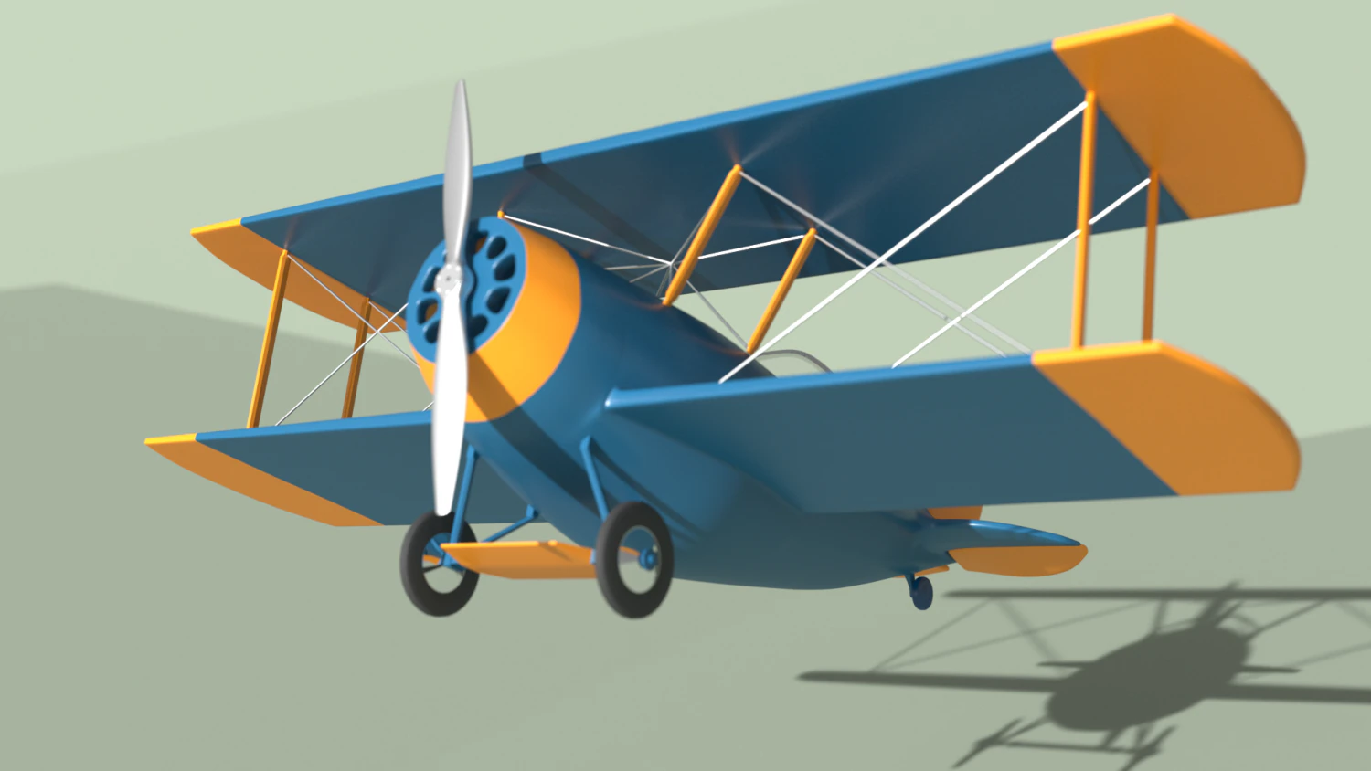 airplane biplane for children varus 3D Model .c4d .max .obj .3ds .fbx .stl .blend 