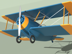 airplane biplane for children varus 3Dモデル