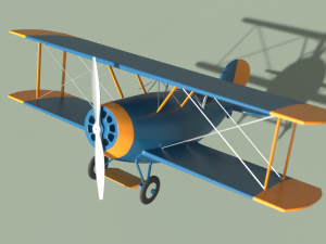 airplane biplane for children varus 3D मॉडल
