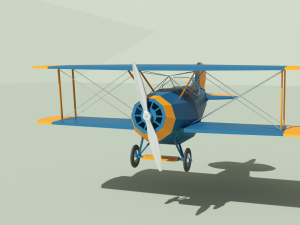 airplane biplane for children varus 3D मॉडल