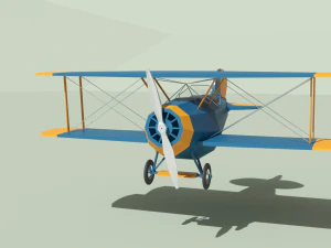 airplane biplane for children varus 3D Model